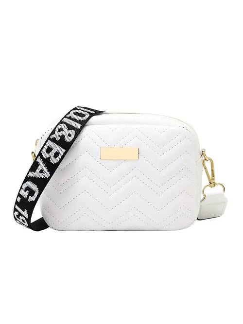 Sac Carré Brodé à Vagues avec Bandoulière - deslyshopping
