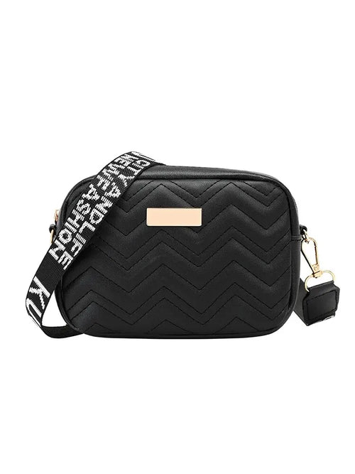 Sac Carré Brodé à Vagues avec Bandoulière - deslyshopping