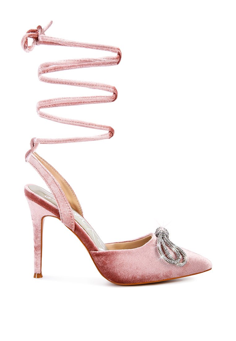 Sandales à Lacets Ornées de Strass - Big Treat, Élégance et Glamour - deslyshopping