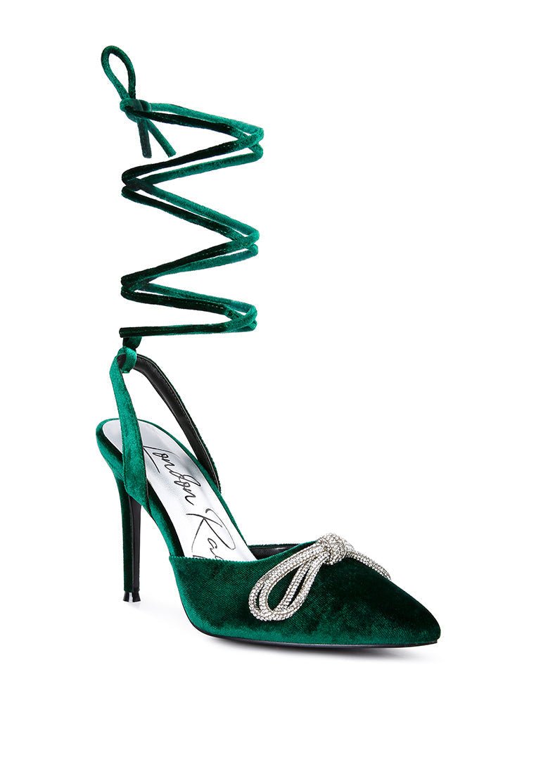 Sandales à Lacets Ornées de Strass - Big Treat, Élégance et Glamour - deslyshopping