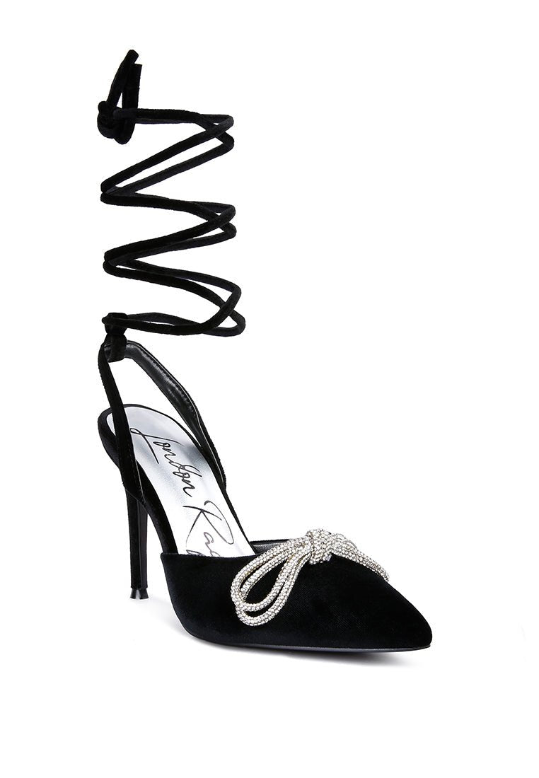 Sandales à Lacets Ornées de Strass - Big Treat, Élégance et Glamour - deslyshopping
