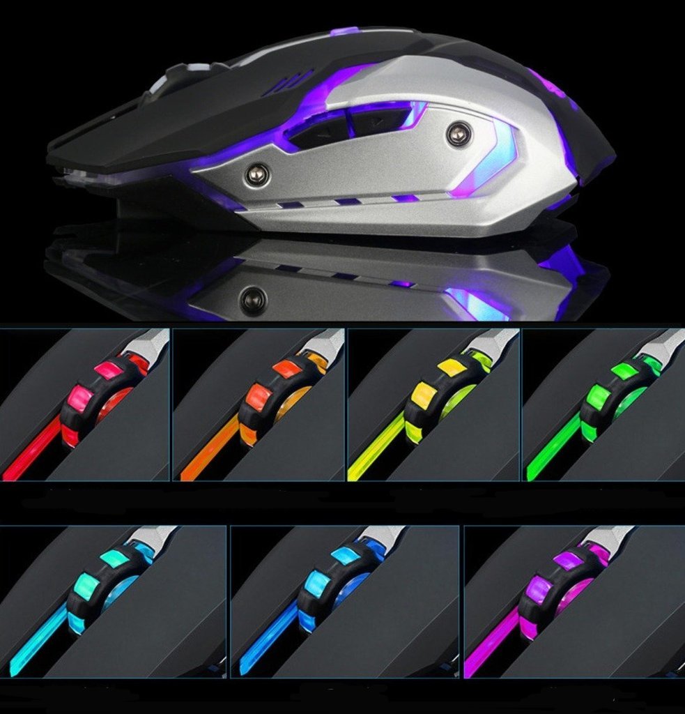 Souris de Jeu LED Silencieuse Sans Fil - deslyshopping