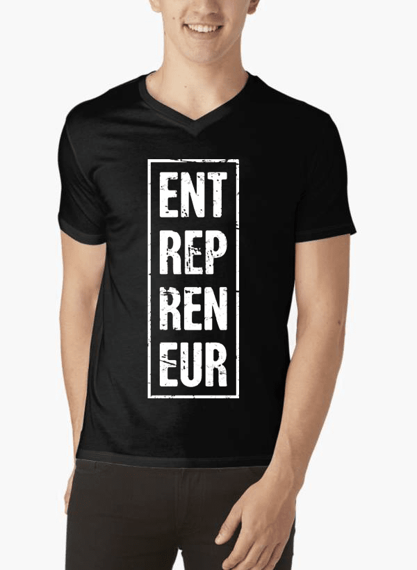 T-shirt col V "Vertical" – L’élégance de l’entrepreneur ambitieux ! 💼 - deslyshopping