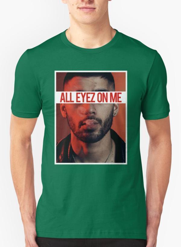 đ T-shirt Vert "All Eyes On Me" - deslyshopping