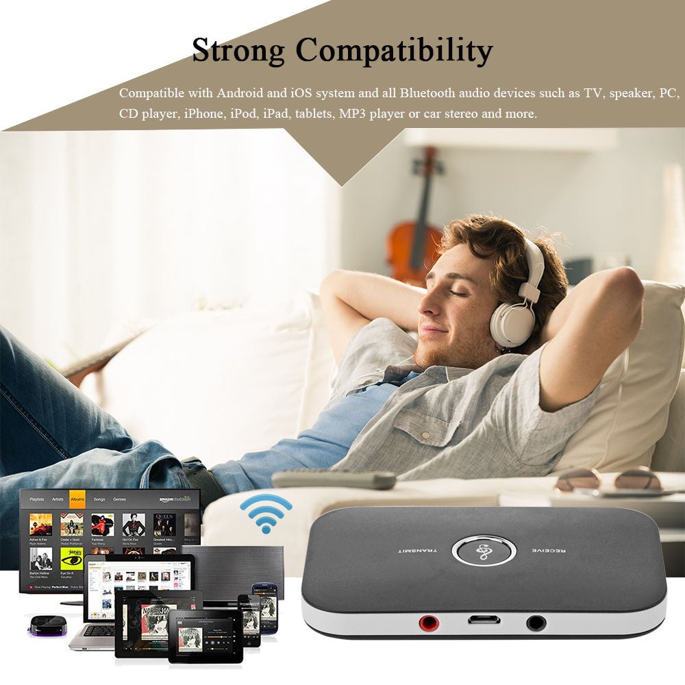 Transmetteur et Récepteur Audio Bluetooth 4.1 2 en 1 - deslyshopping