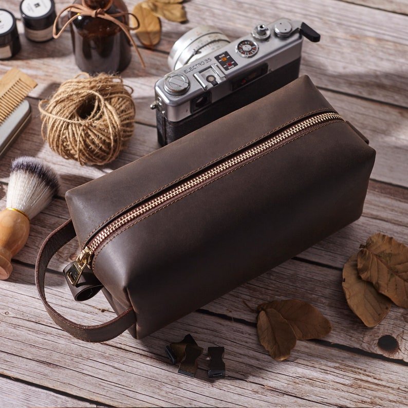 đ Trousse de Toilette en Cuir pour Homme - deslyshopping