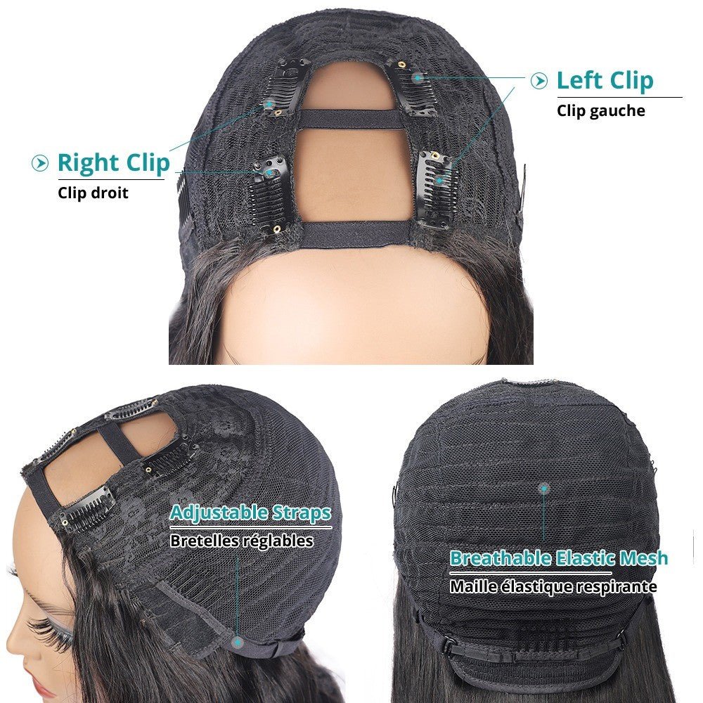 U Part Wig Brésilien - Cheveux Humains Crépus et Raides - deslyshopping