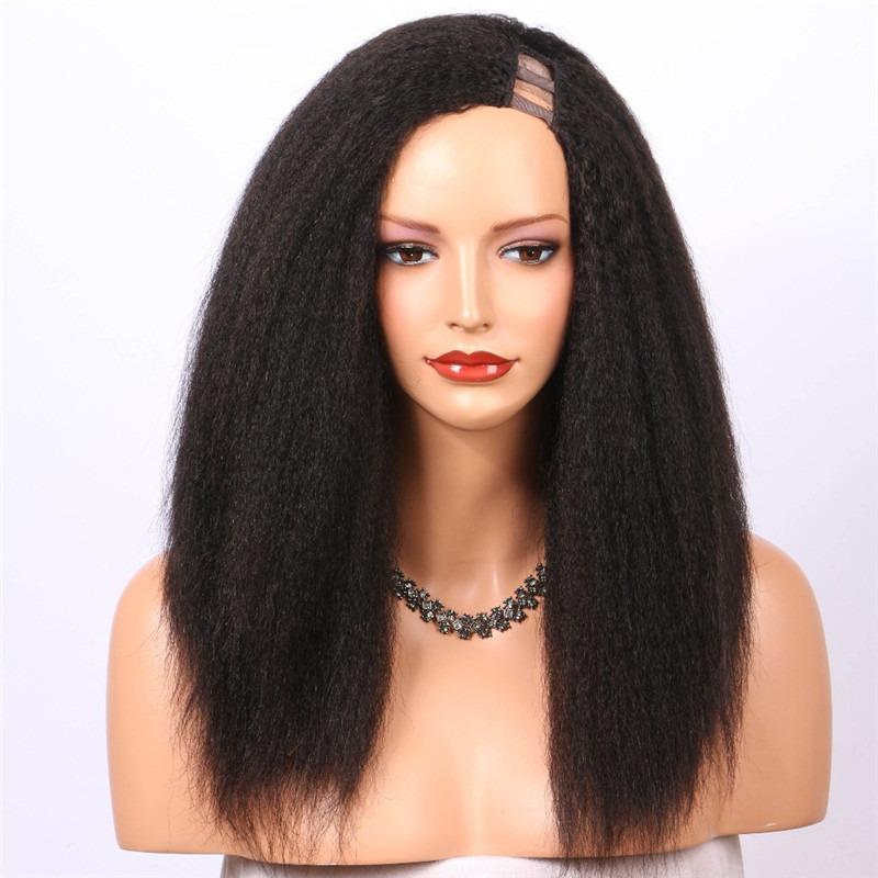 U Part Wig Brésilien - Cheveux Humains Crépus et Raides - deslyshopping