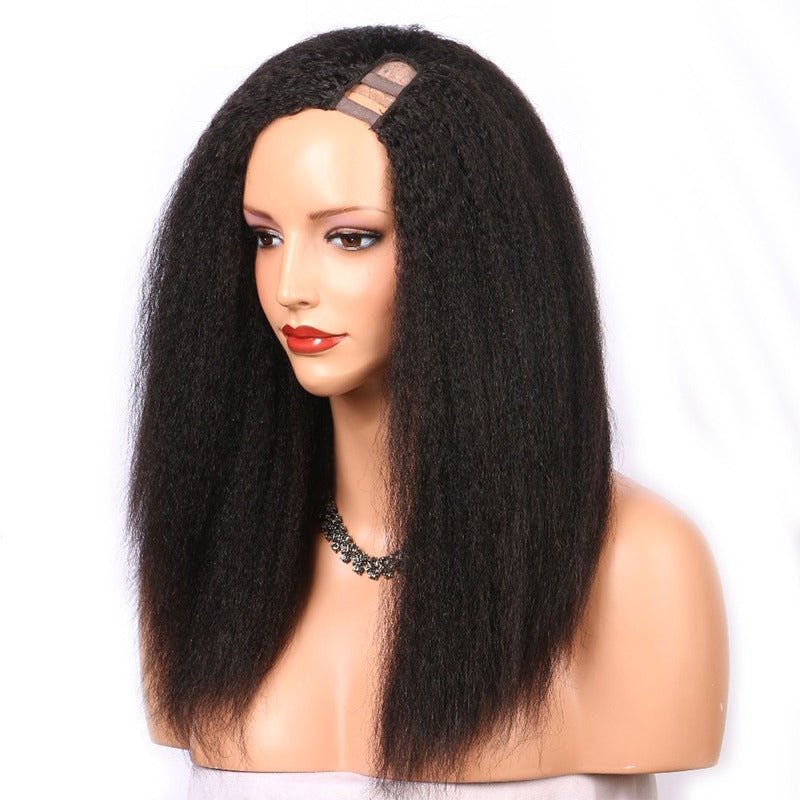 U Part Wig Brésilien - Cheveux Humains Crépus et Raides - deslyshopping
