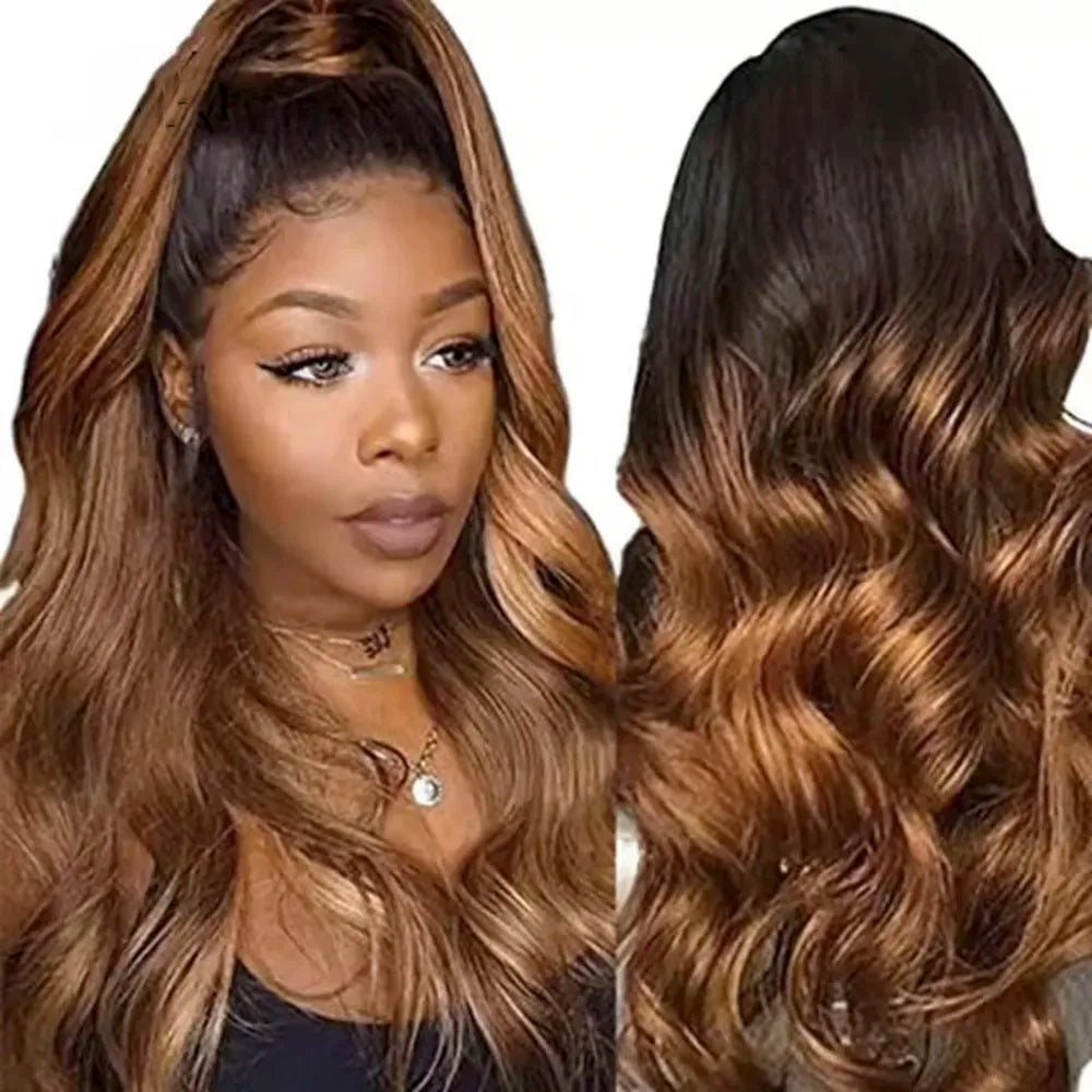 Perruque Body Wave Ombré 13x4 – Cheveux Humains Brésiliens Remy