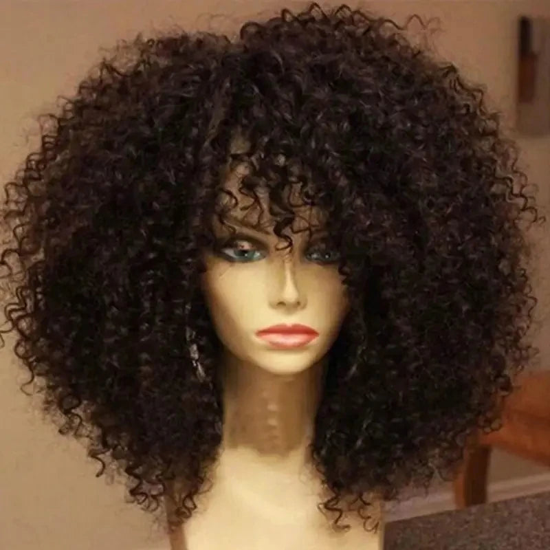 Perruque Afro Crépue Bouclée 16''