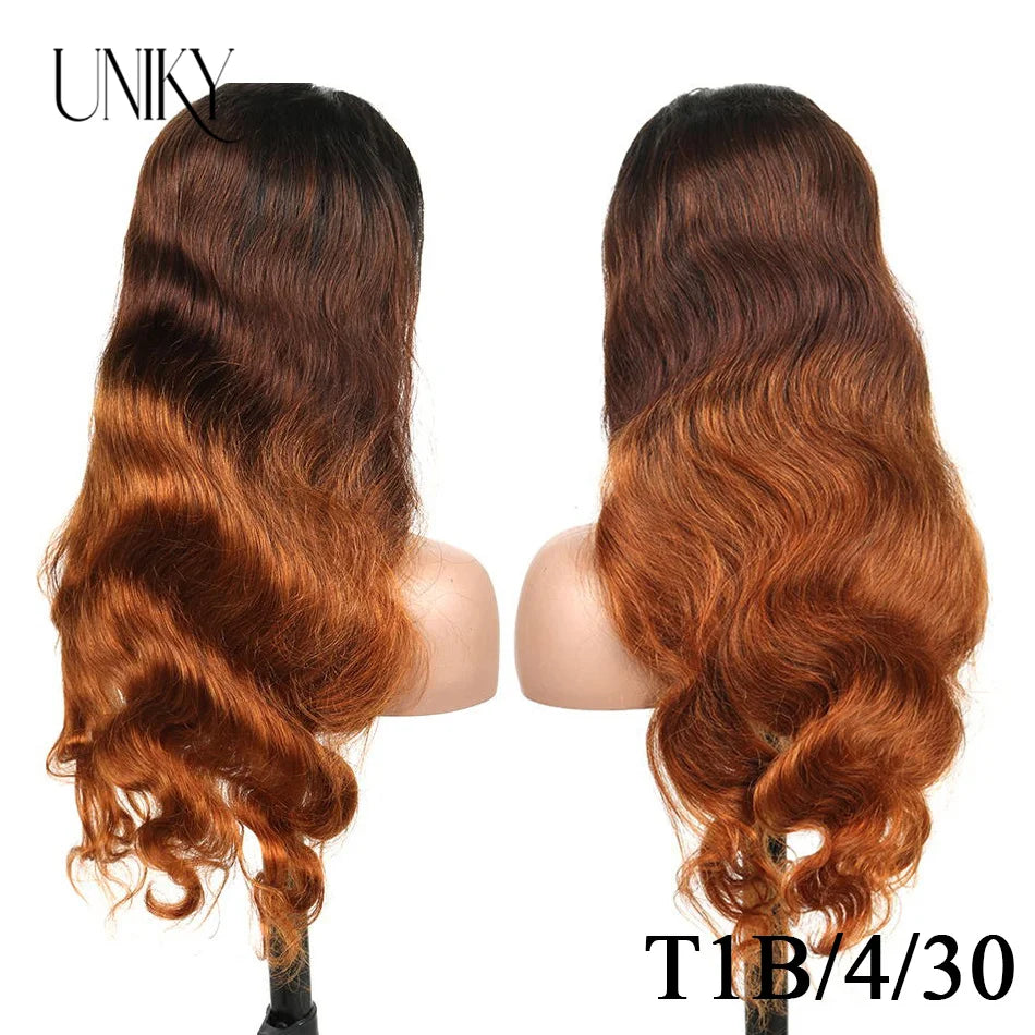 Perruque Body Wave Ombré 13x4 – Cheveux Humains Brésiliens Remy