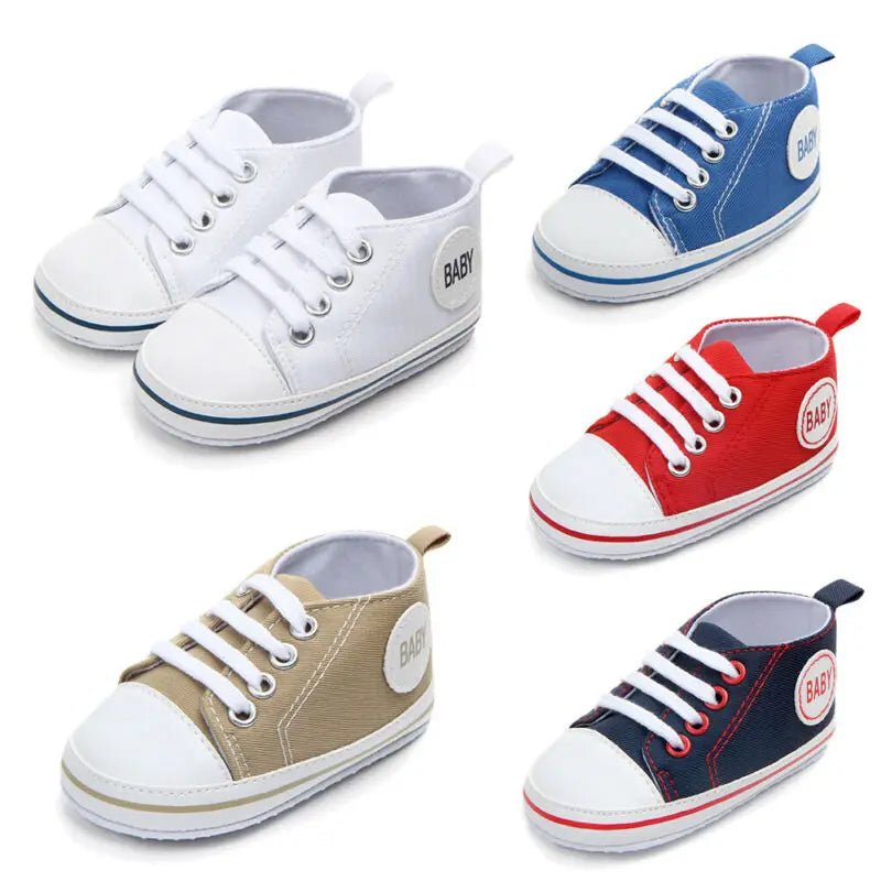 👶 Baskets Premiers Pas en Toile Bébé – Semelle Souple - deslyshopping