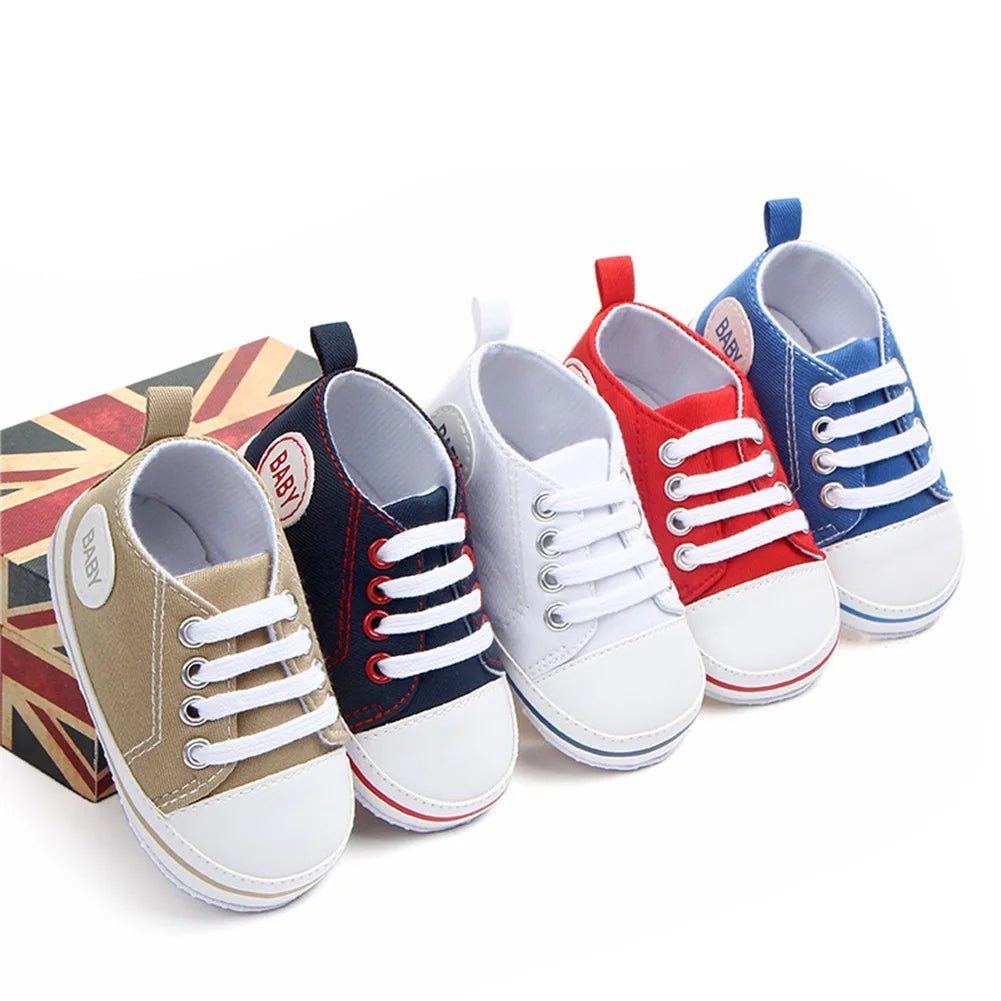 👶 Baskets Premiers Pas en Toile Bébé – Semelle Souple - deslyshopping