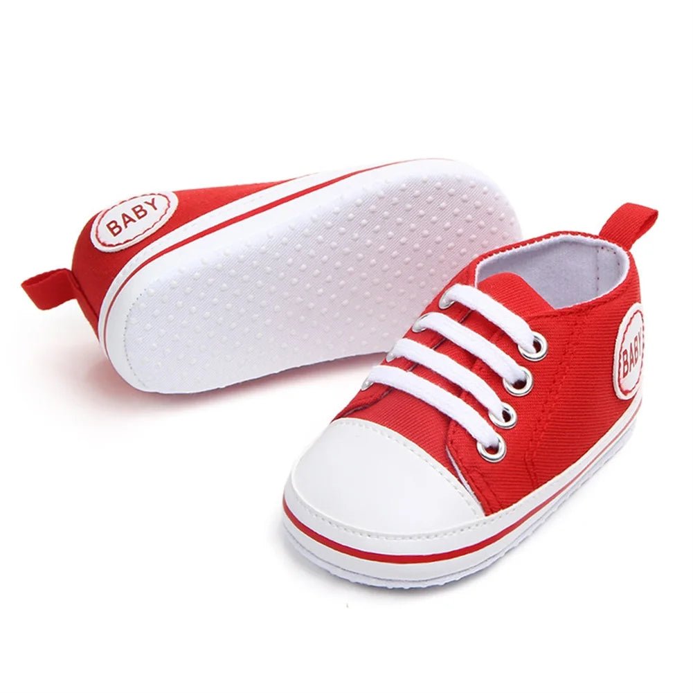 👶 Baskets Premiers Pas en Toile Bébé – Semelle Souple - deslyshopping