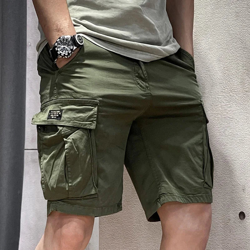 🩳 Bermuda Décontracté à Cordon de Serrage, Kaki 🌿👟 - deslyshopping