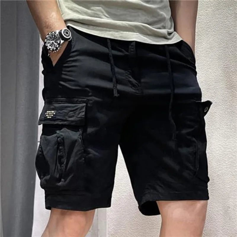 🩳 Bermuda Décontracté à Cordon de Serrage, Kaki 🌿👟 - deslyshopping