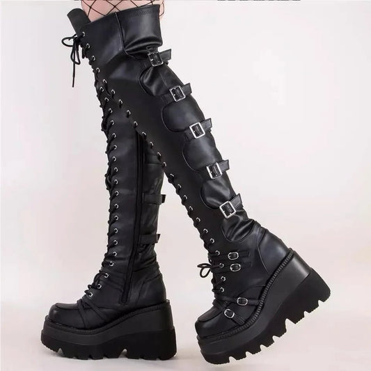 Bottes à Semelles Compensées & Bottes de Moto 🖤 - deslyshopping