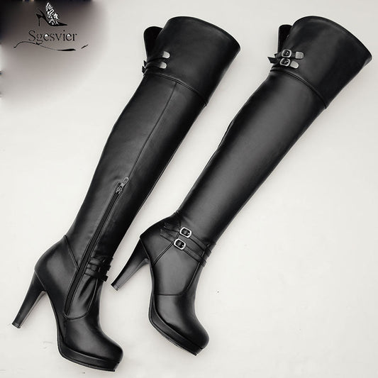 👢 Bottes à Talons Hauts Noires Sgesvier 2024 - deslyshopping