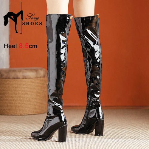🔥 Bottes Cuissardes Bout Pointu, Fermeture Éclair - deslyshopping