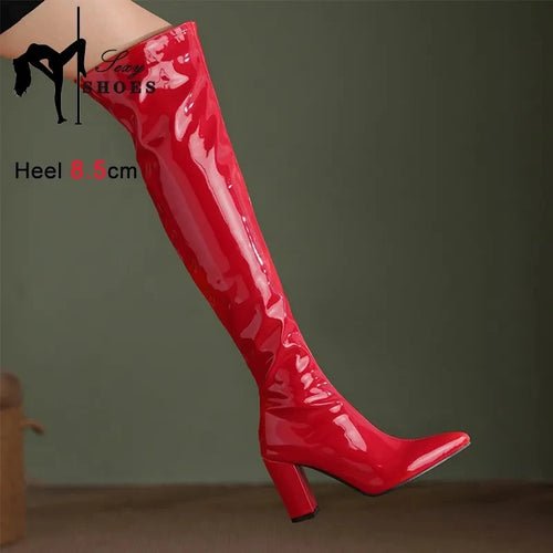 🔥 Bottes Cuissardes Bout Pointu, Fermeture Éclair - deslyshopping