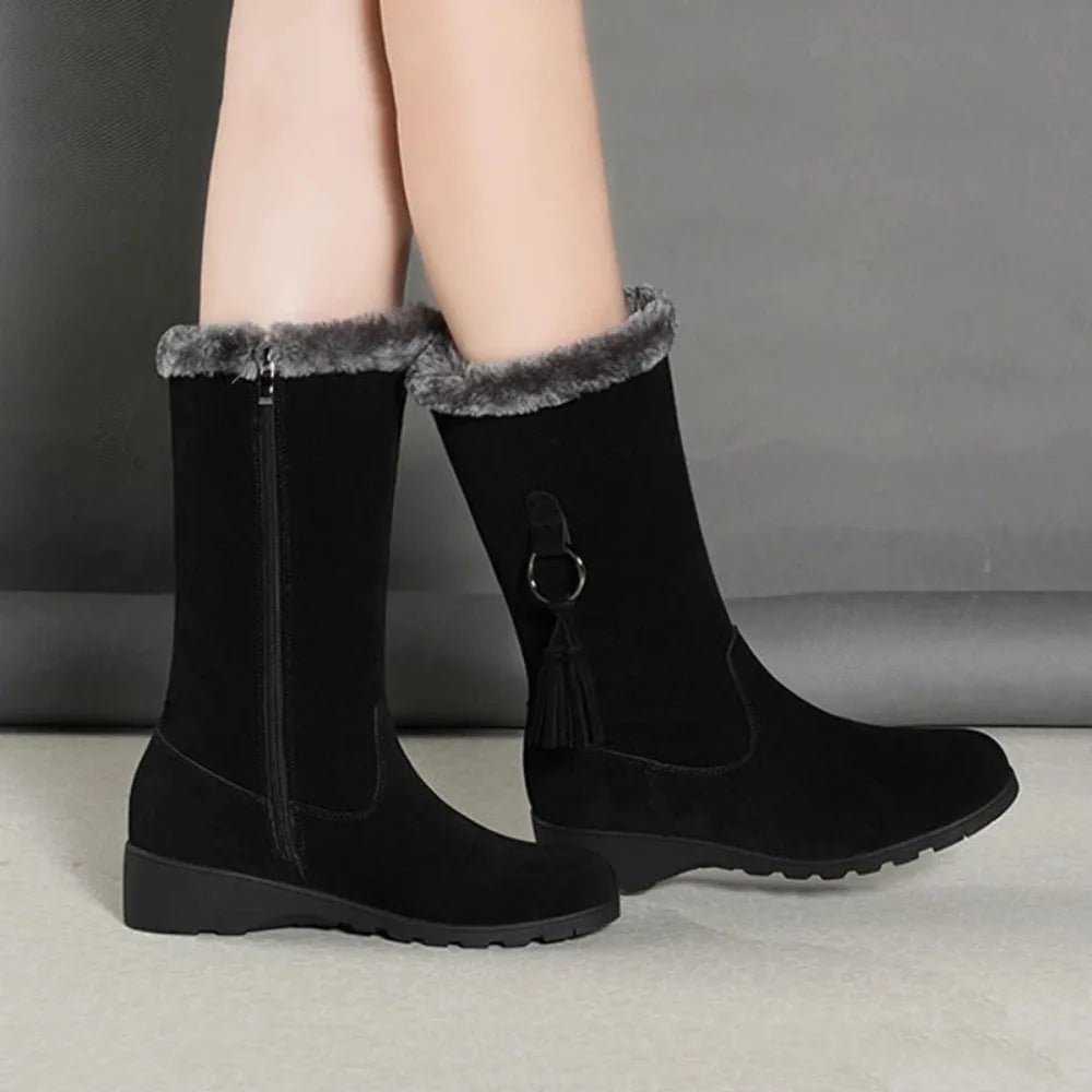 Bottes de Neige ❄️👢 Cuissardes Épaisses en Peluche Antidérapantes - deslyshopping