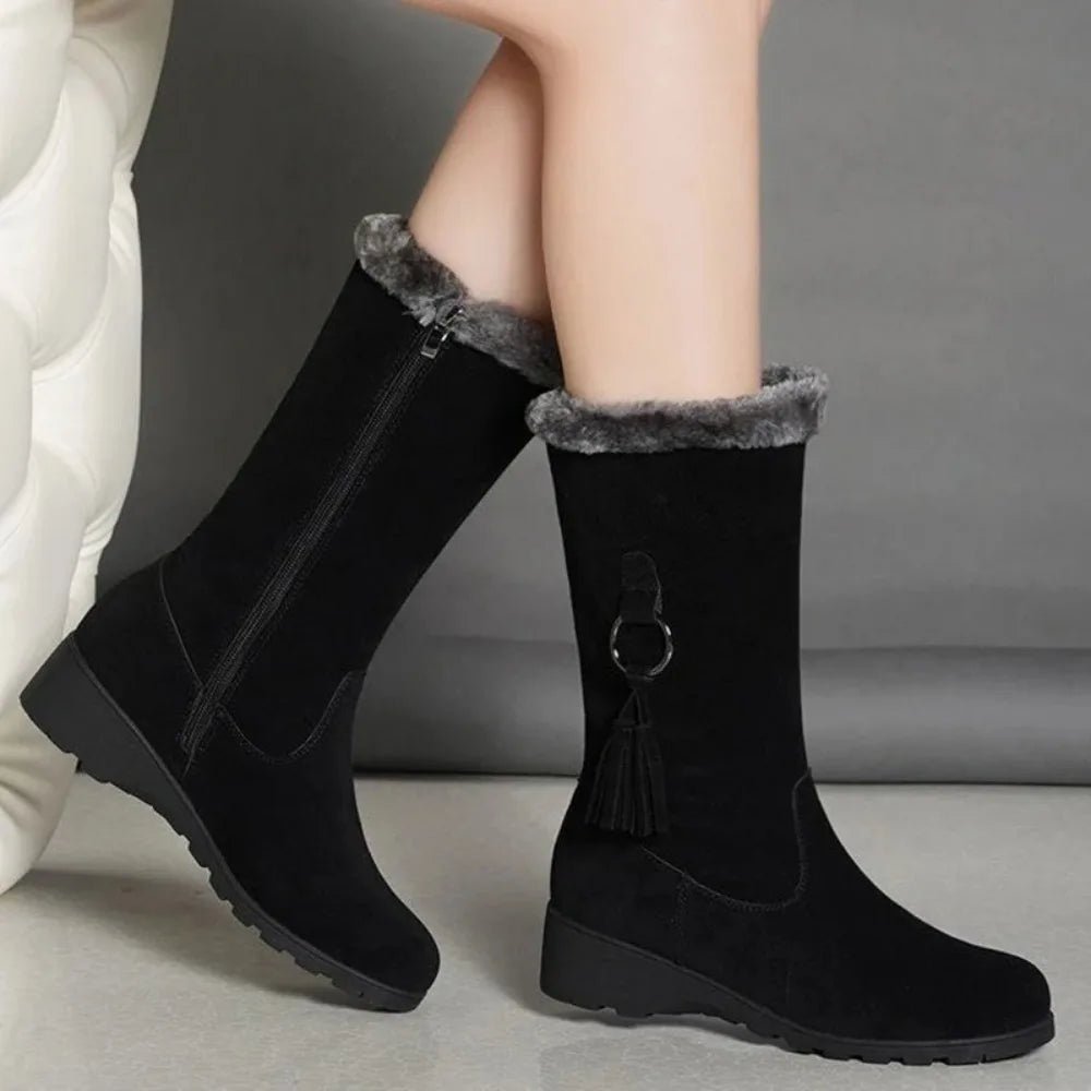Bottes de Neige ❄️👢 Cuissardes Épaisses en Peluche Antidérapantes - deslyshopping