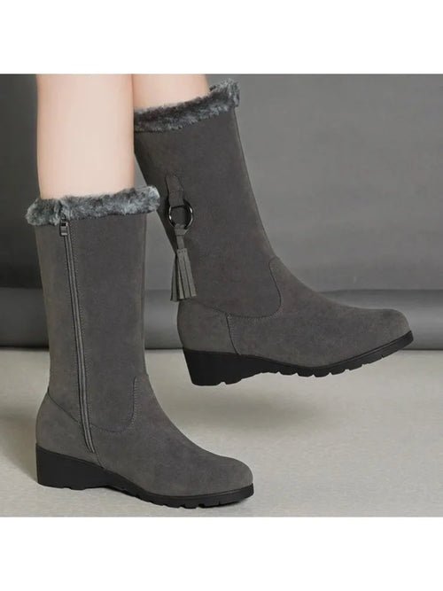 Bottes de Neige ❄️👢 Cuissardes Épaisses en Peluche Antidérapantes - deslyshopping