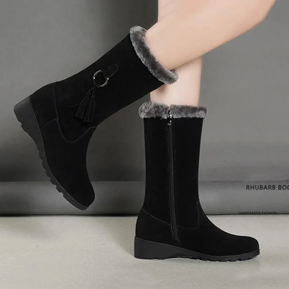 Bottes de Neige ❄️👢 Cuissardes Épaisses en Peluche Antidérapantes - deslyshopping