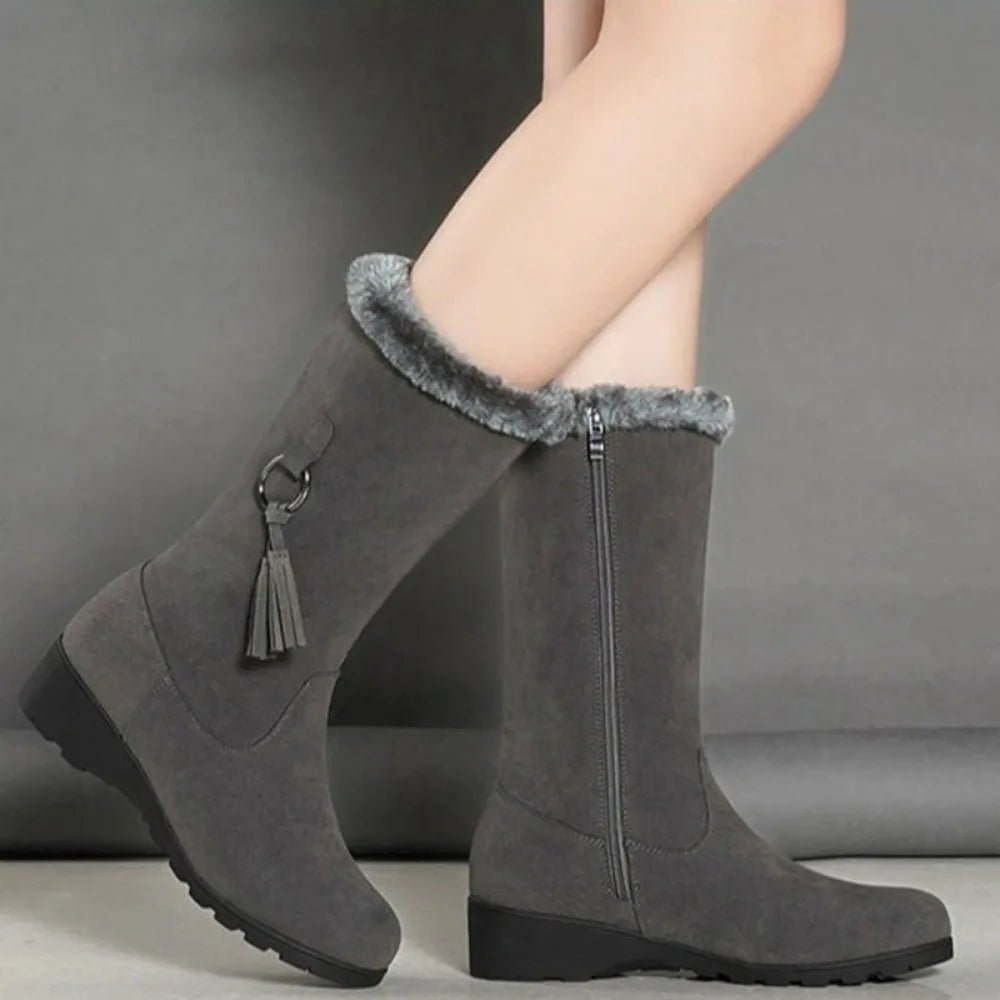 Bottes de Neige ❄️👢 Cuissardes Épaisses en Peluche Antidérapantes - deslyshopping