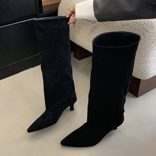 👢 Bottes Hautes à Bout Pointu – Élégance Urbaine pour l’Hiver 2025 ❄️✨ - deslyshopping