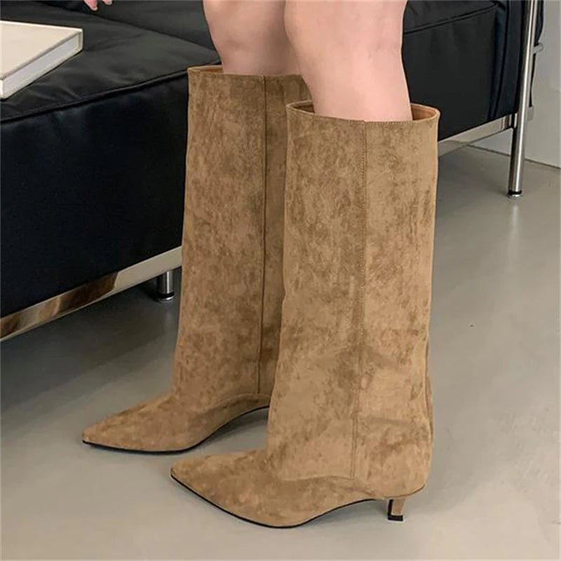 👢 Bottes Hautes à Bout Pointu – Élégance Urbaine pour l’Hiver 2025 ❄️✨ - deslyshopping