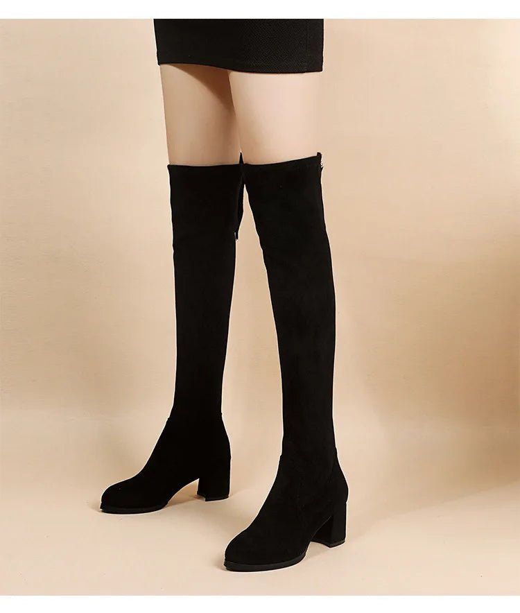Bottes Hautes Elastiques à Fermeture - deslyshopping