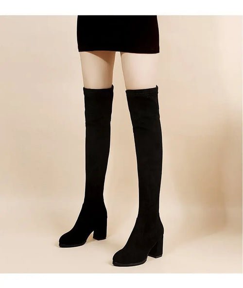 Bottes Hautes Elastiques à Fermeture - deslyshopping