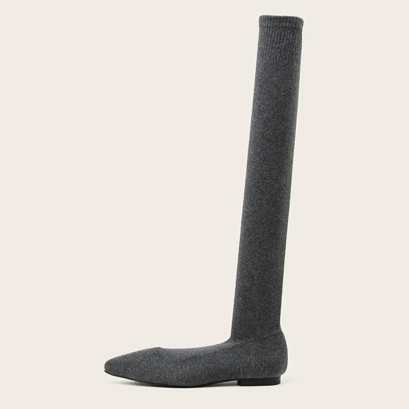 Bottes Longues Slim Jambe Cuissardes Chaussettes Hautes Stretch - deslyshopping