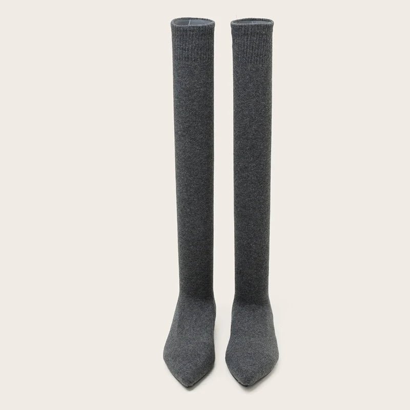 Bottes Longues Slim Jambe Cuissardes Chaussettes Hautes Stretch - deslyshopping