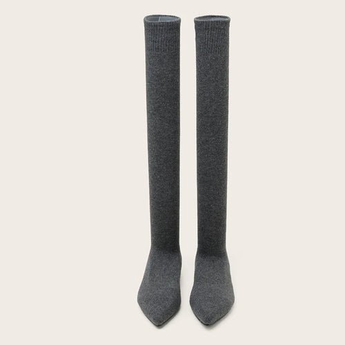 Bottes Longues Slim Jambe Cuissardes Chaussettes Hautes Stretch - deslyshopping
