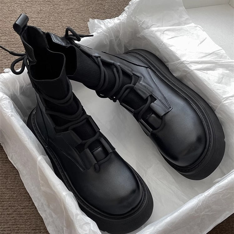 Bottes Martin à Semelle Épaisse & Lacets - deslyshopping