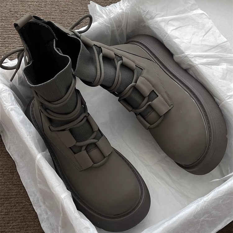 Bottes Martin à Semelle Épaisse & Lacets - deslyshopping