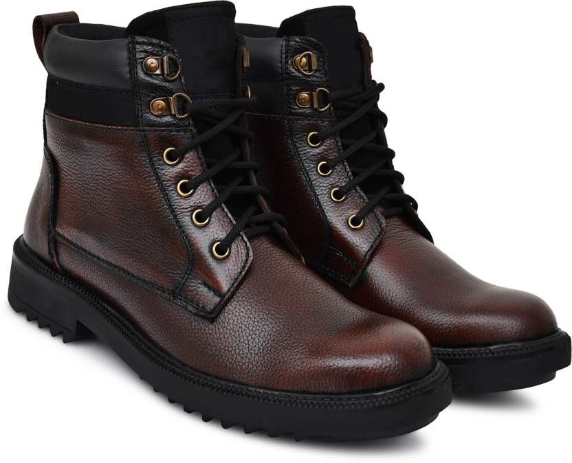 Bottes Montantes Homme en Cuir Véritable - deslyshopping