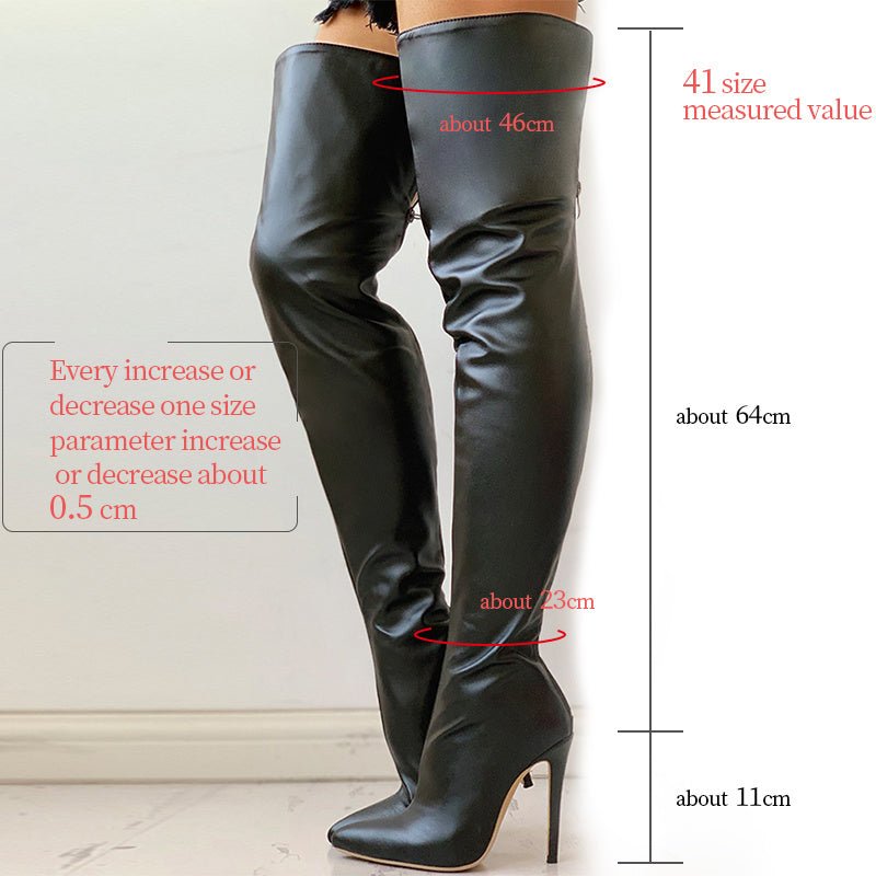 👢 Bottes Noires Sexy au - Above du Genou - deslyshopping