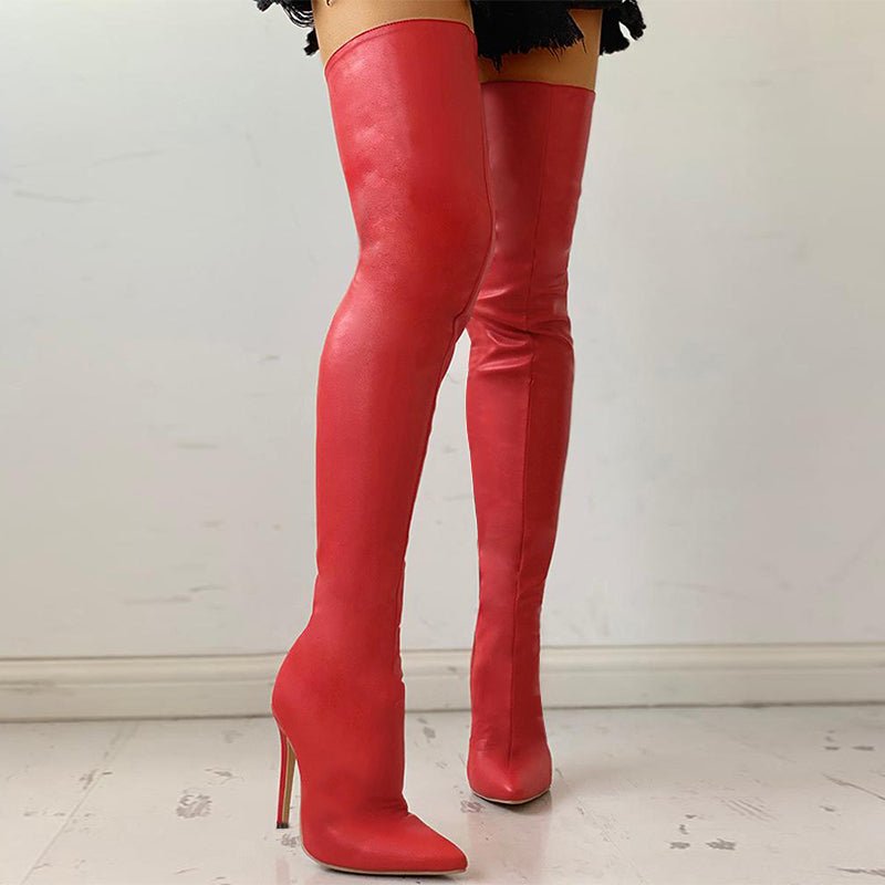 👢 Bottes Noires Sexy au - Above du Genou - deslyshopping