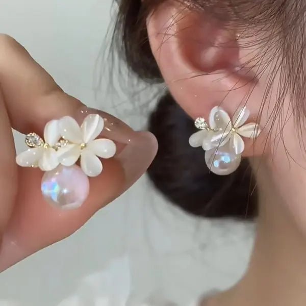 Boucles d'oreilles à tige en cristal - deslyshopping