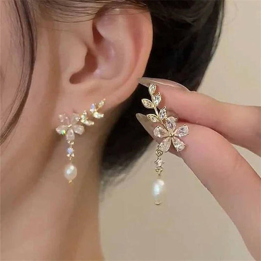 Boucles d'oreilles à tige en cristal - deslyshopping