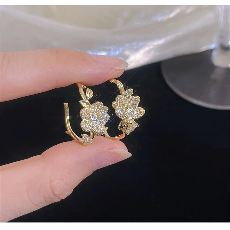 Boucles d'oreilles à tige en cristal - deslyshopping