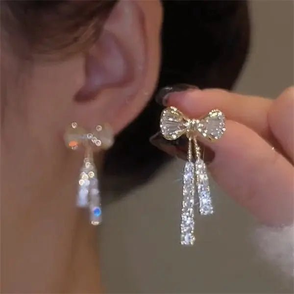 Boucles d'oreilles à tige en cristal - deslyshopping