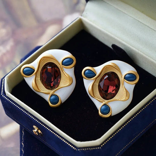 Boucles d'oreilles à tige en cristal - deslyshopping