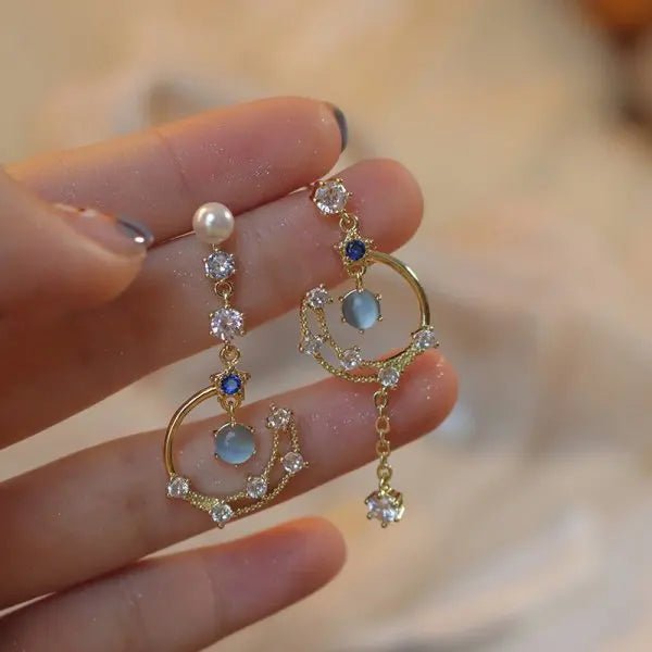 Boucles d'oreilles à tige en cristal - deslyshopping