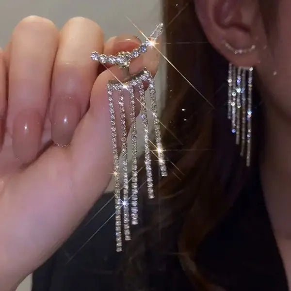 Boucles d'oreilles à tige en cristal - deslyshopping