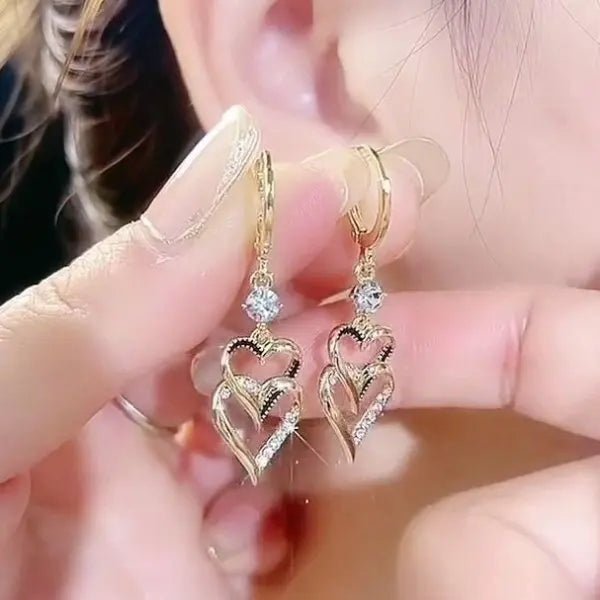 Boucles d'oreilles à tige en cristal - deslyshopping